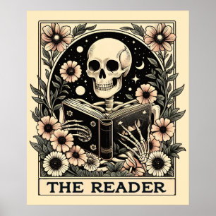 Das Reader Skeleton Tarot Card Poster