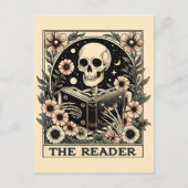 Das Reader Skeleton Tarot Card Poster Postkarte (Vorderseite)