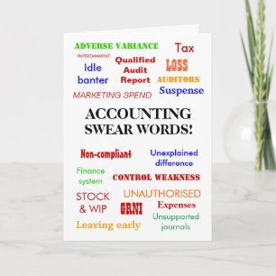 Das Rechnungswesen: Swear Words! Geburtskarte Karte