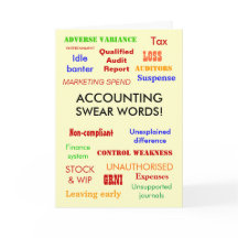 Das Rechnungswesen: Swear Words! Geburtskarte