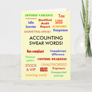 Das Rechnungswesen: Swear Words! Geburtskarte Karte
