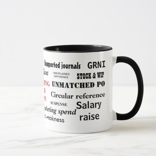 Das Rechnungswesen: Swear Words! Rude Accountant-T Tasse (Rechts)