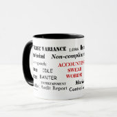 Das Rechnungswesen: Swear Words! Rude Accountant-T Tasse (Vorderseite Links)