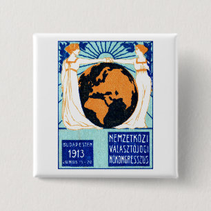 Das Recht 1913 der Frau zu wählen Button