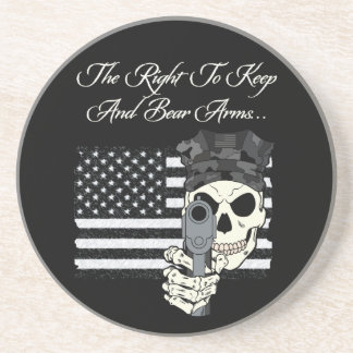 Das Recht auf Behalt und Bären von Waffen Sandstei Getränkeuntersetzer