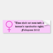 Das Recht der Frauen, Verse zu wählen Autoaufkleber (Vorne)