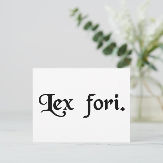 Das Recht des Forums. Postkarte (Stehend Vorderseite)