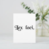 Das Recht des Ortes. Postkarte (Stehend Vorderseite)