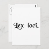 Das Recht des Ortes. Postkarte (Vorne/Hinten)