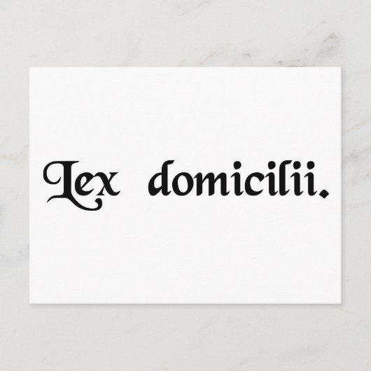 Das Recht des Zuhause-Landes einer Person. Postkarte (Vorderseite)