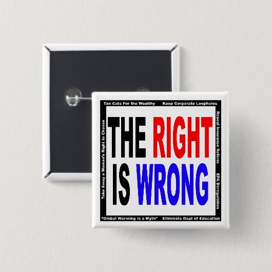 Das Recht ist falsch Button (Vorne & Hinten)