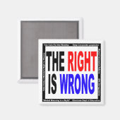 Das Recht ist falsch Magnet (Vorderseite/Rückseite)