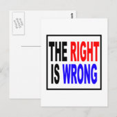 Das Recht ist falsch Postkarte (Vorne/Hinten)
