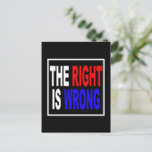 Das Recht ist falsch Postkarte (Stehend Vorderseite)
