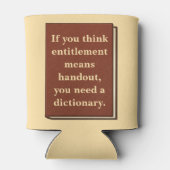 Das Recht ist kein Handout Dosenkühler (Rückseite)