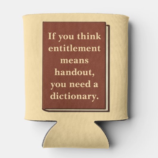 Das Recht ist kein Handout Dosenkühler (Rückseite)