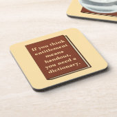 Das Recht ist kein Handout Getränkeuntersetzer (Linke Seite)