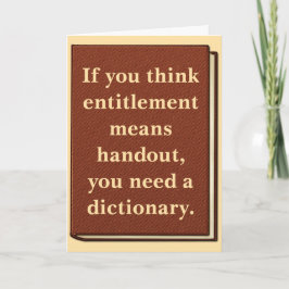 Das Recht ist kein Handout Karte