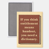 Das Recht ist kein Handout Magnet (Vorderseite/Rückseite)