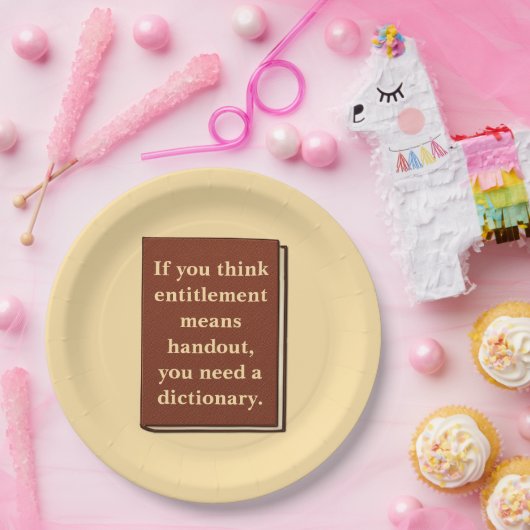 Das Recht ist kein Handout Pappteller (Party)