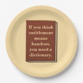 Das Recht ist kein Handout Pappteller (Vorderseite)