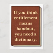 Das Recht ist kein Handout Postkarte (Vorderseite)