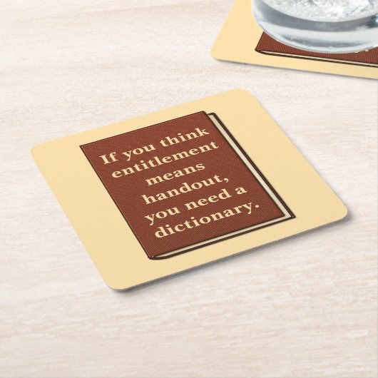 Das Recht ist kein Handout Rechteckiger Pappuntersetzer (angewinkelt)