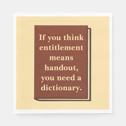 Das Recht ist kein Handout Serviette (Vorderseite)