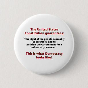 Das Recht zu versammeln - wie Demokratie aussieht Button