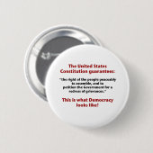 Das Recht zu versammeln - wie Demokratie aussieht Button (Vorne & Hinten)