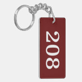 Das rechteckige Hotelzimmer Nummer Schlüsselanhäng Schlüsselanhänger (Vorderseite links)