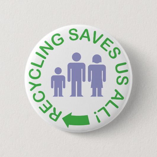 Das Recyceln rettet uns alle Button (Vorderseite)