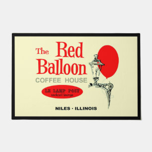 Das Red Balloon Coffee House, Niles, Illinois Fußmatte