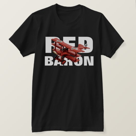 Das Red Baron Fokker Triplane T-Shirt (Design vorne)