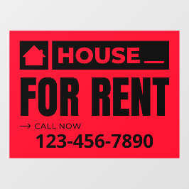 Das Red Black House kann als Real Anwesen gemietet Fensteraufkleber