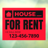 Das Red Black House kann als Real Anwesen gemietet Fensteraufkleber (Blatt 3)