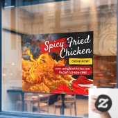 Das Red Black Spicy Fried Chicken Restaurant wird  Fensteraufkleber (Café-Fenster)