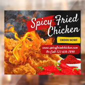 Das Red Black Spicy Fried Chicken Restaurant wird Fensteraufkleber (Blatt 2)