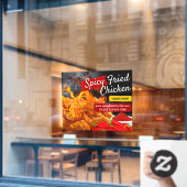 Das Red Black Spicy Fried Chicken Restaurant wird Fensteraufkleber (Café-Fenster)