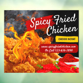 Das Red Black Spicy Fried Chicken Restaurant wird  Fensteraufkleber (Blatt 3)