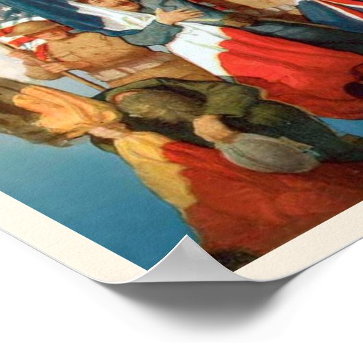 Das Red Cross Magazine zeigt WWI-Soldaten Poster (Ecke)