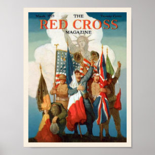 Das Red Cross Magazine zeigt WWI-Soldaten Poster