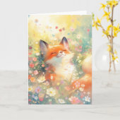 Das Red Fox Meadow Hideaway Karte (Gelbe Blume)