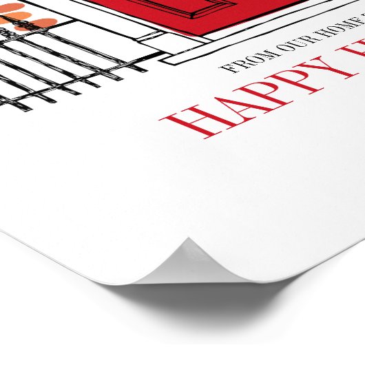 Das Red Holiday Weihnachts-Poster-Zeichen Poster (Ecke)