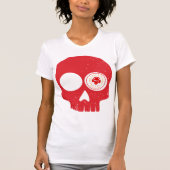 Das RED SKULL Design der Frau T-Shirt (Vorderseite)