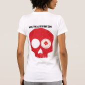 Das RED SKULL Design der Frau T-Shirt (Rückseite)