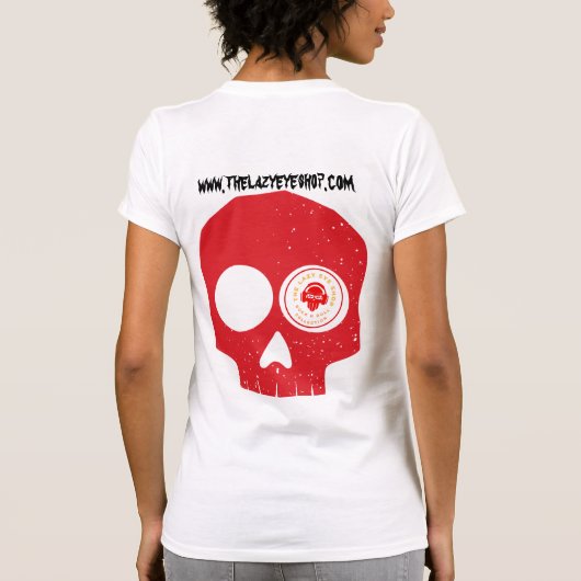 Das RED SKULL Design der Frau T-Shirt (Rückseite)