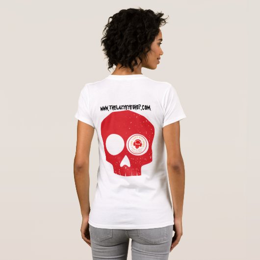 Das RED SKULL Design der Frau T-Shirt (Schwarz voll)