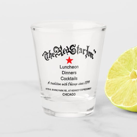 Das Red Star Inn Restaurant, Chicago, IL Schnapsglas (Vorderseite)