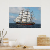 Das Red Tall Ship 36 x 24 Poster (Küche)